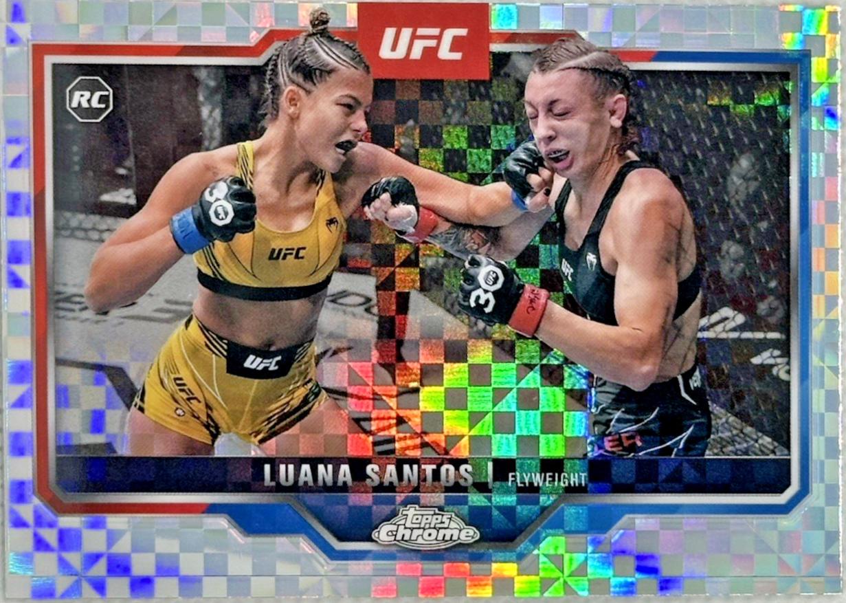 Luana Santos 2025 Topps Chrome UFC Base #103 X-Fractor