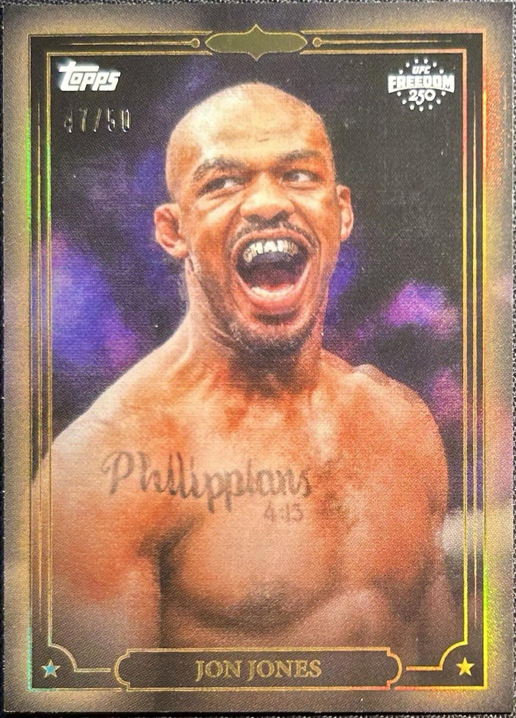 Jon Jones 2026 Topps UFC Freedom 250 Founding Fighters #FF-1 Black