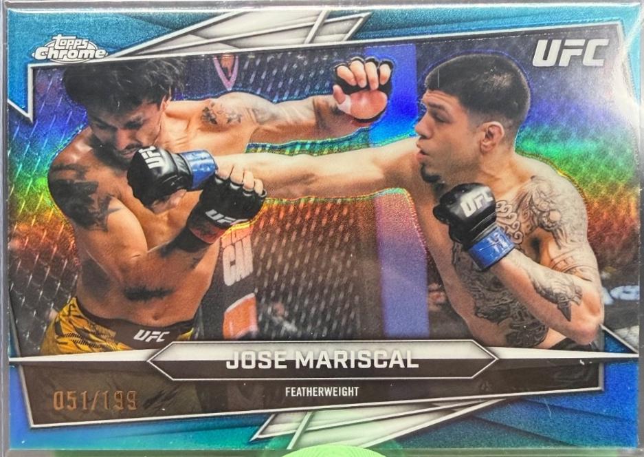 Jose Mariscal 2026 Topps Chrome UFC Base #130 Aqua Refractor