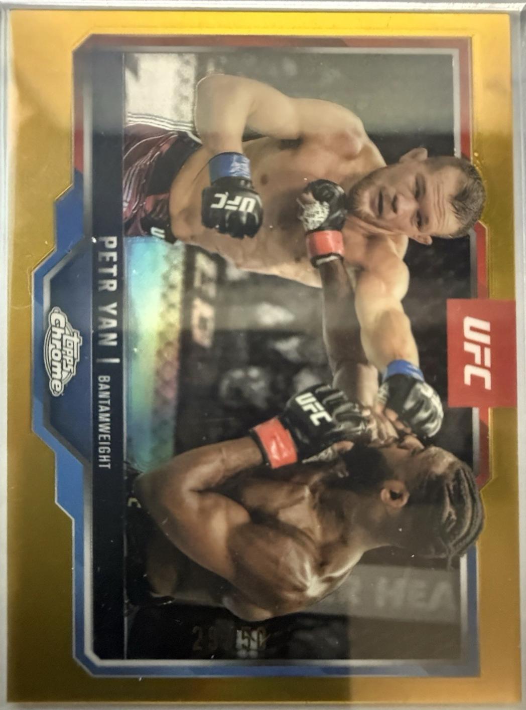 Petr Yan 2025 Topps Chrome Sapphire UFC Base Sapphire #116 Gold Sapphire