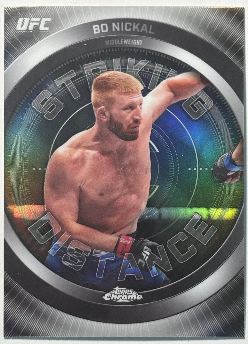 Bo Nickal 2026 Topps Chrome UFC Striking Distance #SD-23 Refractor