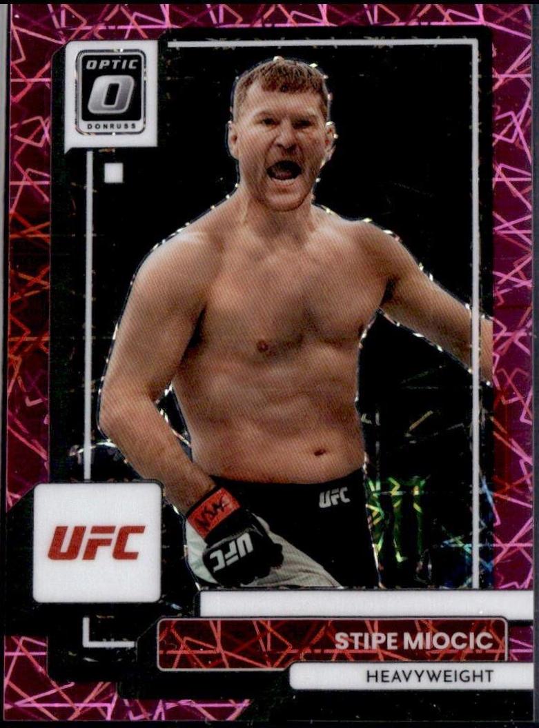 Stipe Miocic 2023 Panini Donruss Optic UFC Base #17 Pink Velocity