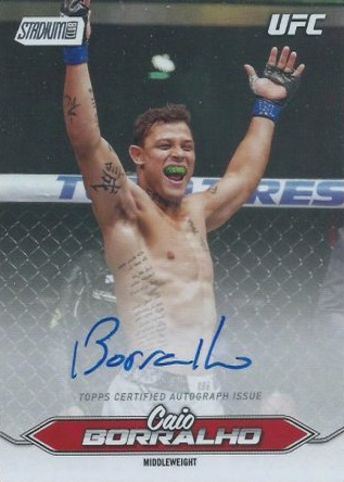Caio Borralho 2025 Topps Stadium Club UFC Base Autographs #BCA-CBO Gold Rainbow