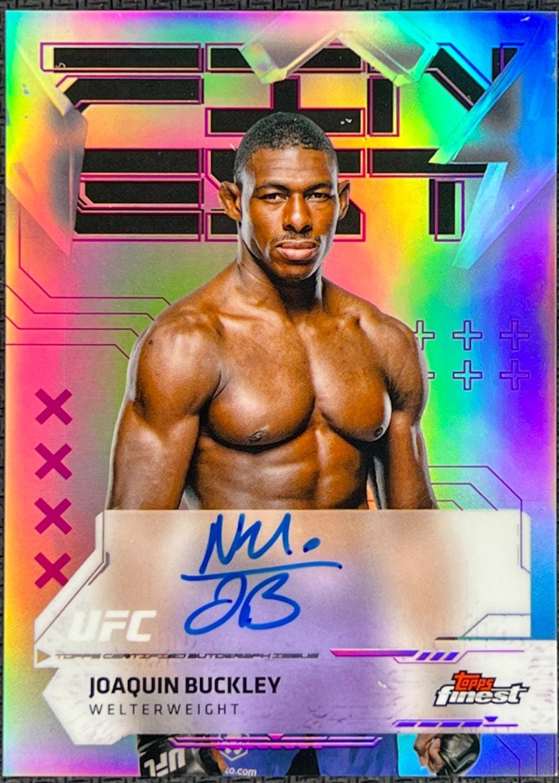 Joaquin Buckley 2025 Topps Finest UFC Finest Autographs #FA-JB Refractor
