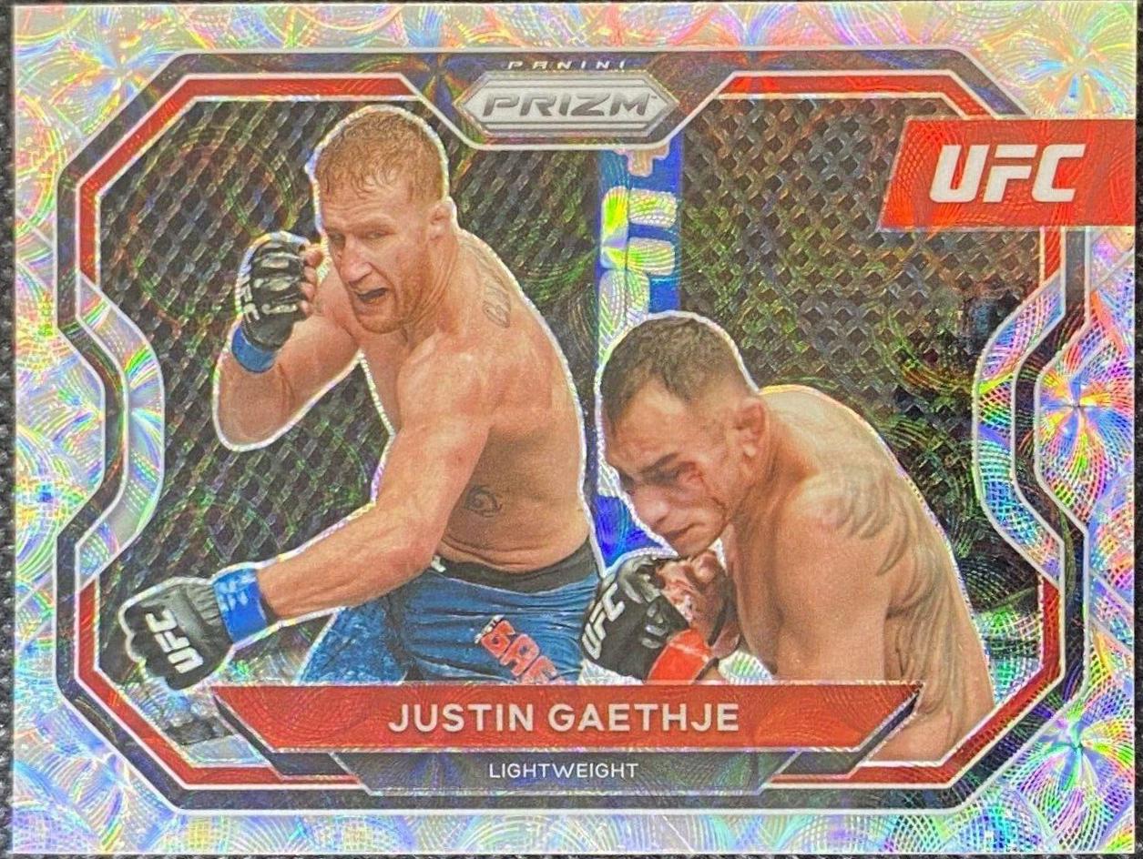 Justin Gaethje 2021 Panini Prizm UFC Base #141 Premium