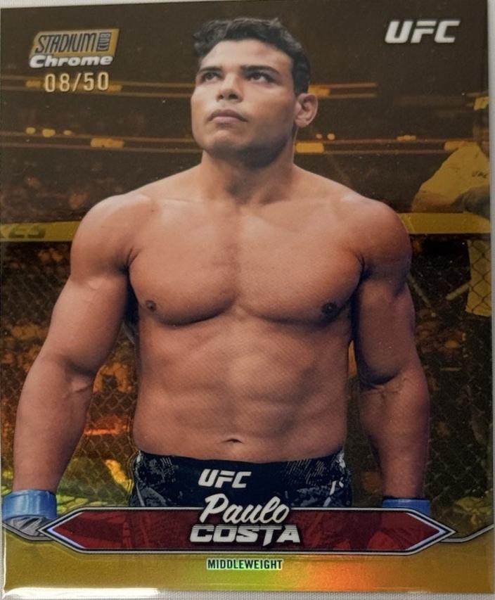 Paulo Costa 2025 Topps Stadium Club UFC Base Chrome #C-108 Green Refractor