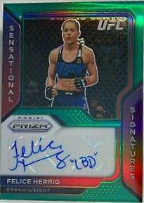 Felice Herrig 2021 Panini Prizm UFC Sensational Signatures #7 Green