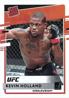 Kevin Holland 2021 Panini Chronicles UFC Base Donruss Rated Rookies #24 Asia Gold