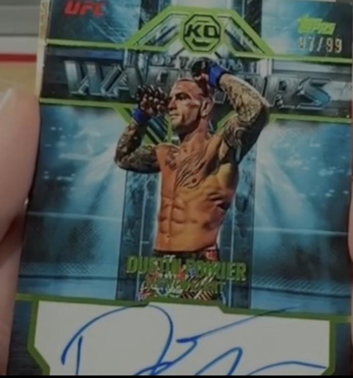 Dustin Poirier 2026 Topps Knockout UFC Octagon Warriors #OWS-DP Lime Green
