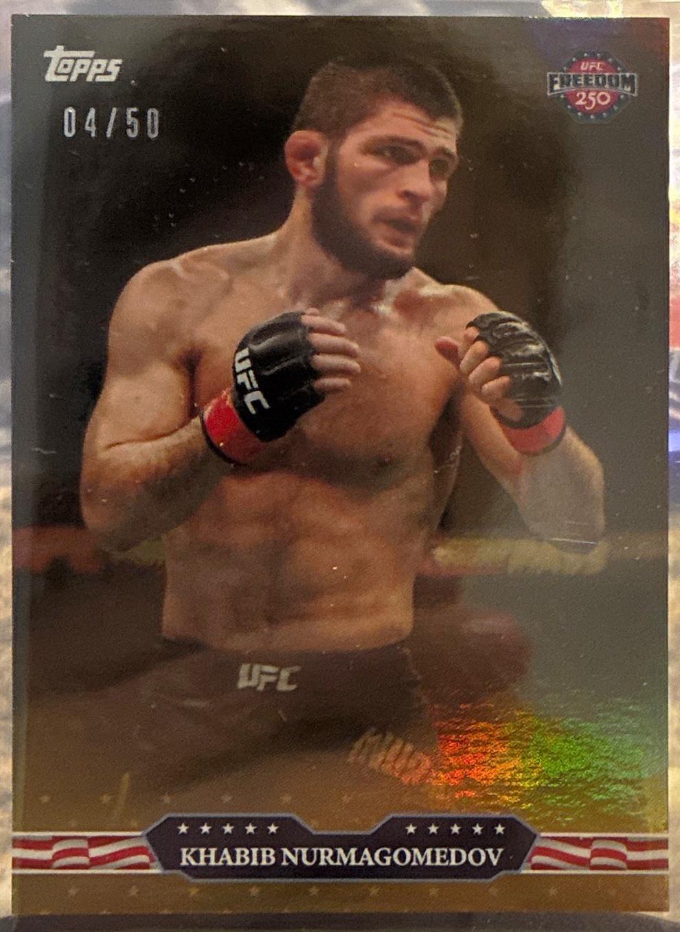 Khabib Nurmagomedov 2026 Topps UFC Freedom 250 Base #4 Gold