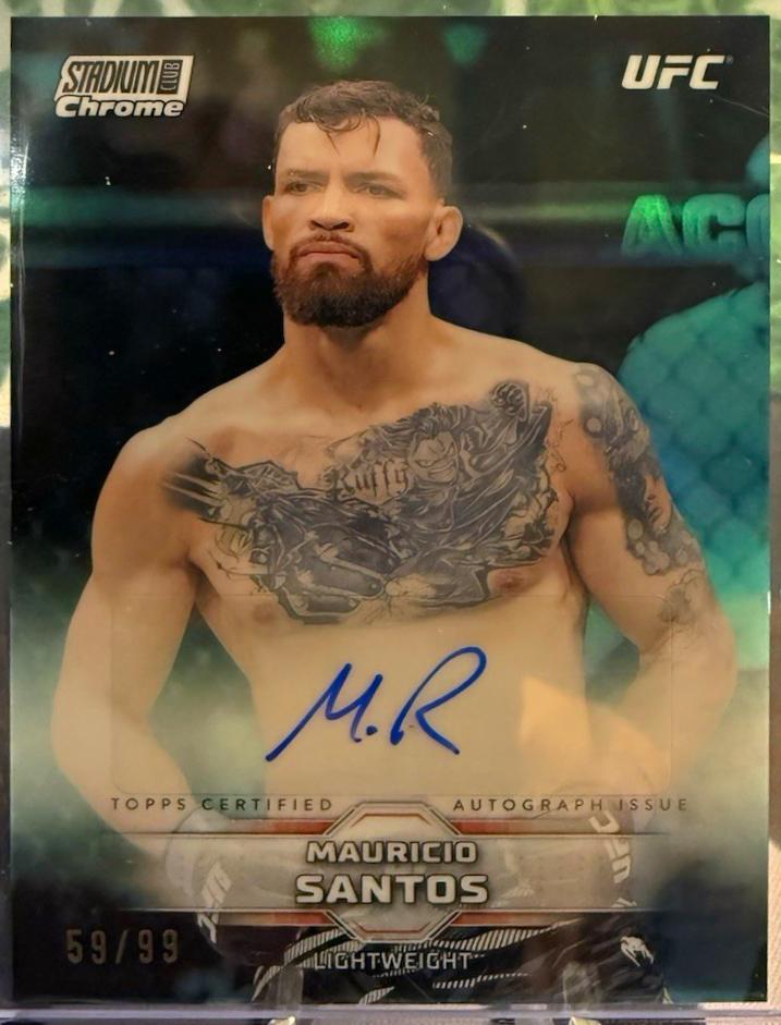 Mauricio Ruffy 2026 Topps Stadium Club UFC Chrome Autographs #CAV-MSS Turquoise Refractor