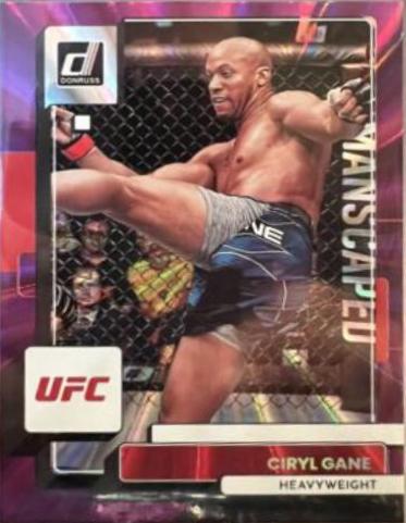 Ciryl Gane 2023 Panini Donruss UFC Base #188 Purple Laser