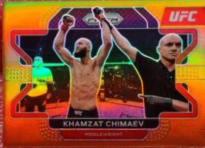 Khamzat Chimaev 2022 Panini Prizm UFC Base #94 Orange