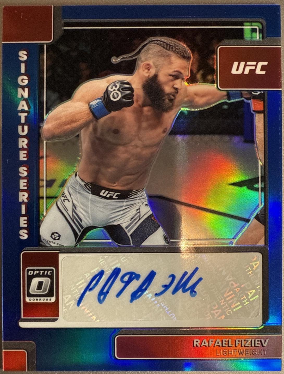 Rafael Fiziev 2023 Panini Donruss Optic UFC Signature Series #4 Blue