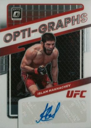 Islam Makhachev 2022 Panini Donruss Optic UFC Opti-Graphs #5 White Sparkle