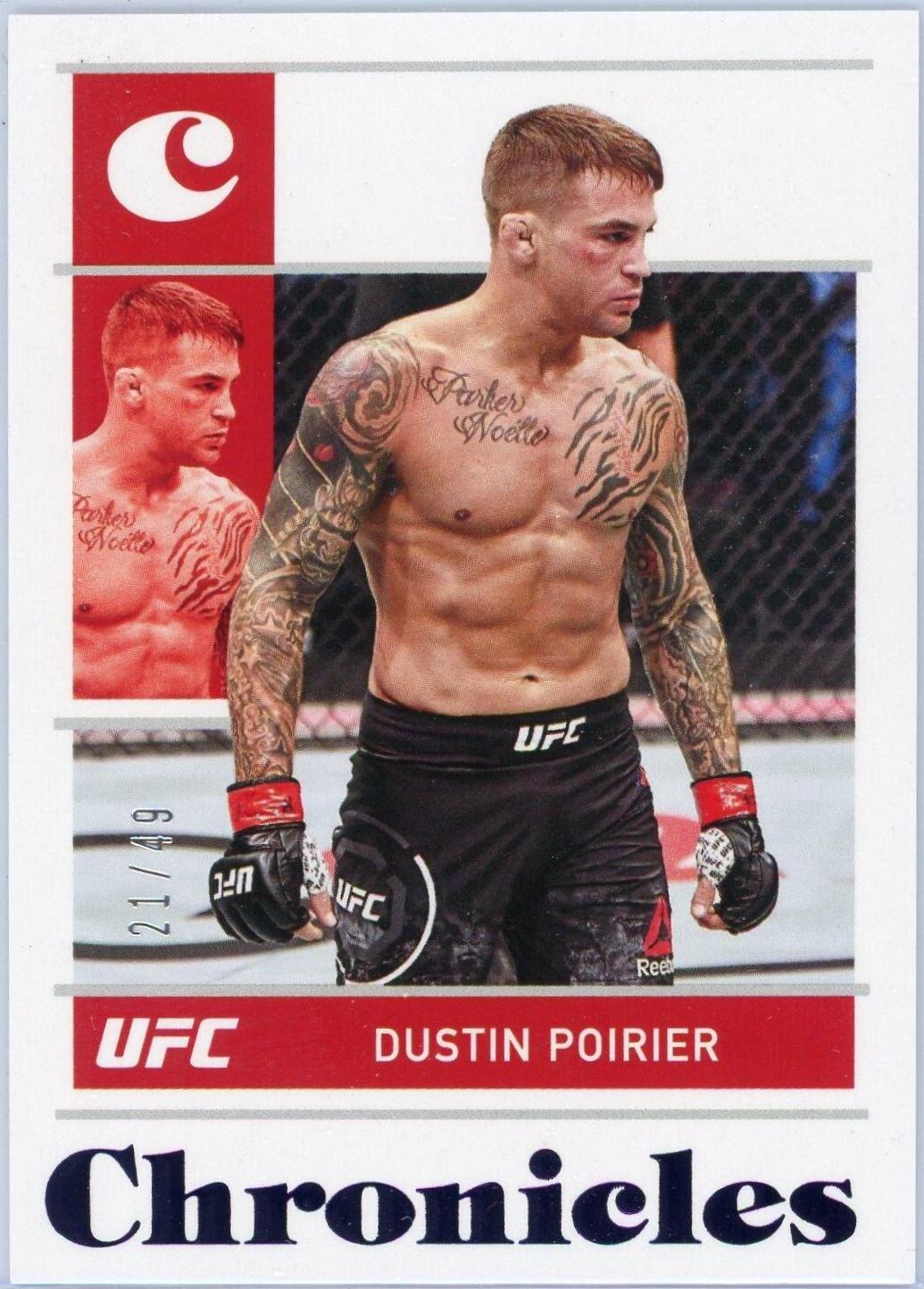 Dustin Poirier 2023 Panini Chronicles UFC Base Noir #423 Purple