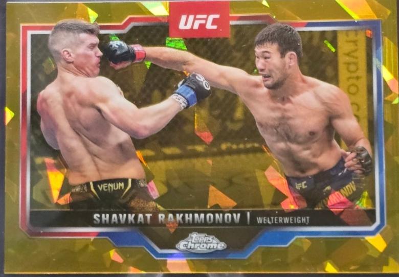 Shavkat Rakhmonov 2025 Topps Chrome Sapphire UFC Base Sapphire #125 Padparadscha Sapphire