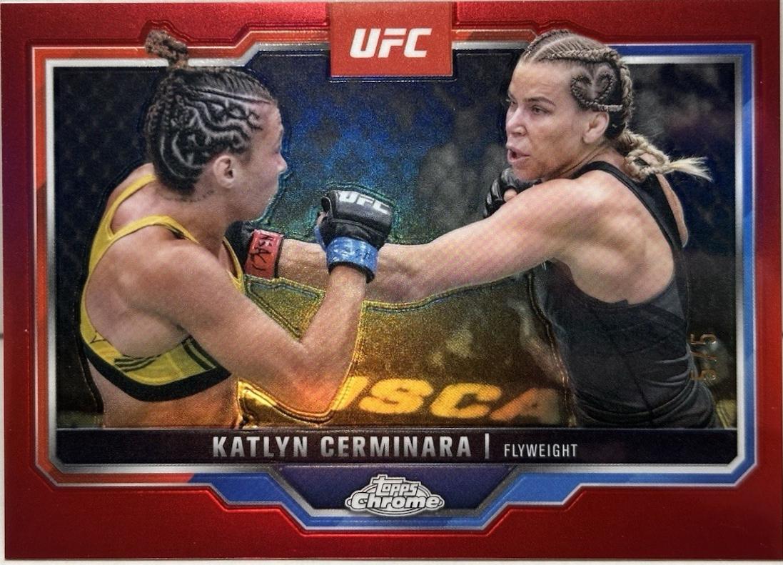 Katlyn Cerminara 2025 Topps Chrome UFC Base #114 Red Refractor