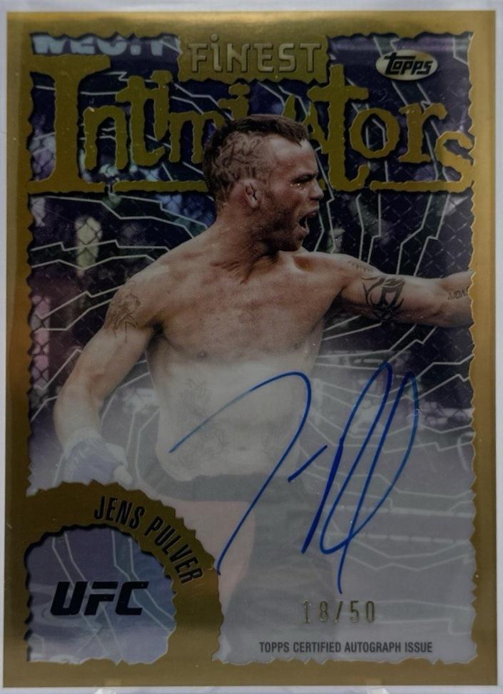 Jens Pulver 2024 Topps Finest UFC Intimidators Autographs #IA-JPU Gold Refractor