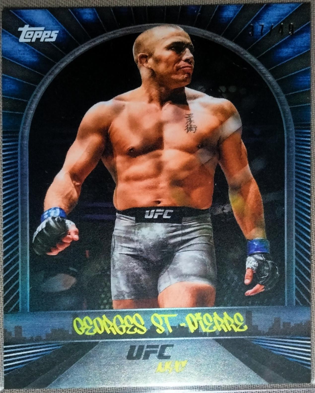 Georges St-Pierre 2024 Topps UFC NYC Base #18 Blue
