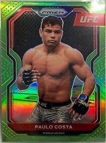 Paulo Costa 2021 Panini Prizm UFC Base #69 Neon Green