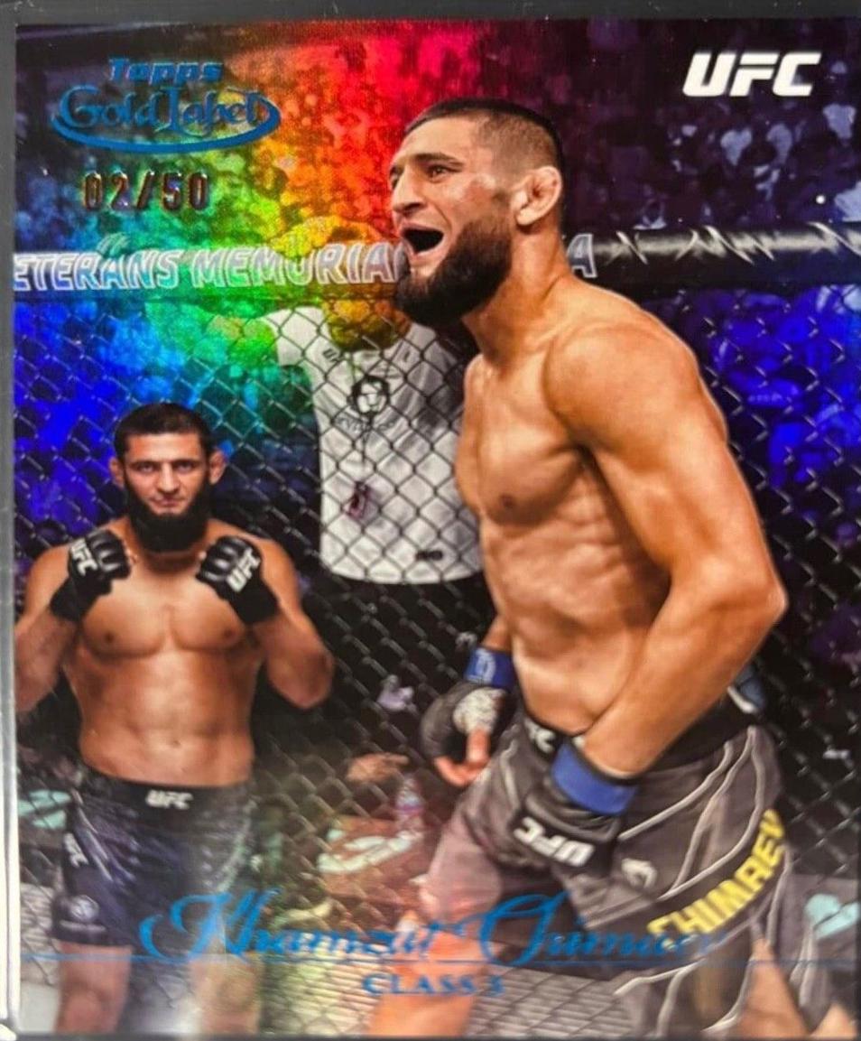 Khamzat Chimaev 2024 Topps Gold Label UFC Base Class III #23 Blue
