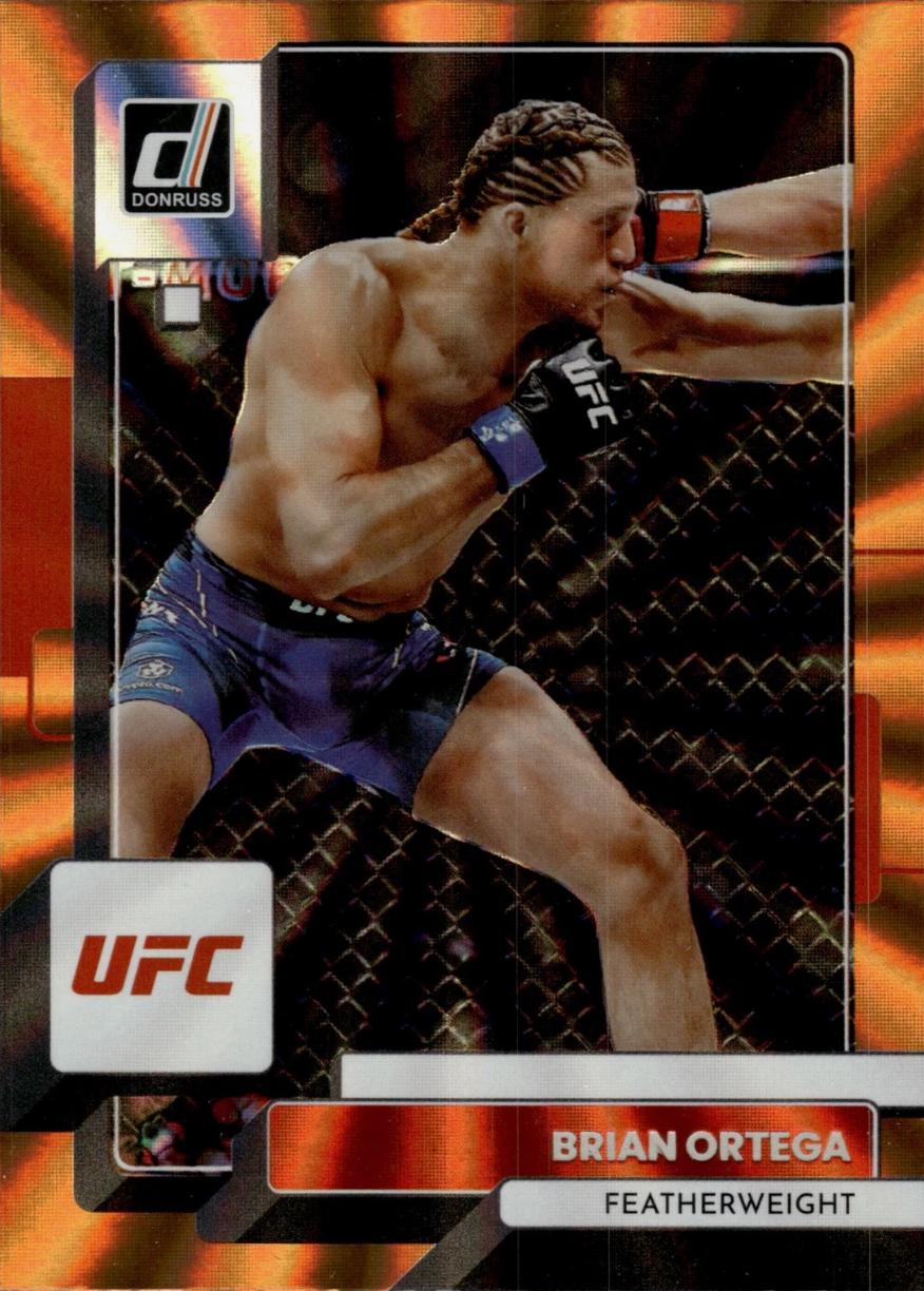 Brian Ortega 2023 Panini Donruss UFC Base #98 Orange Laser