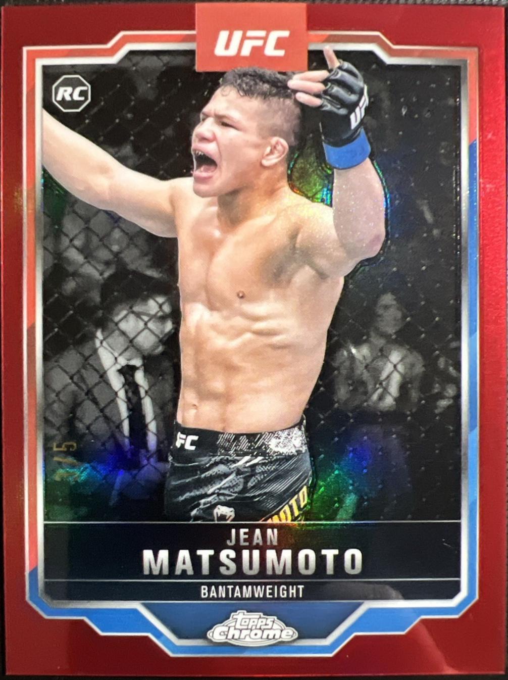 Jean Matsumoto 2025 Topps Chrome UFC Base #52 Red Refractor