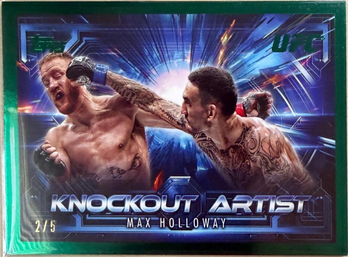 Max Holloway 2025 Topps Knockout UFC Knockout Artists #KA-9 Emerald
