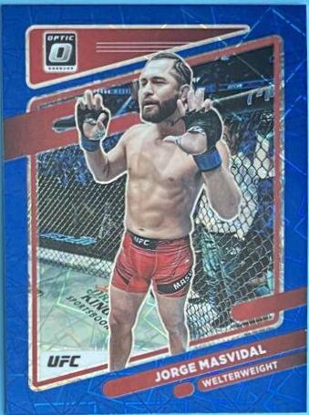 Jorge Masvidal 2022 Panini Donruss Optic UFC Base #79 Blue Velocity
