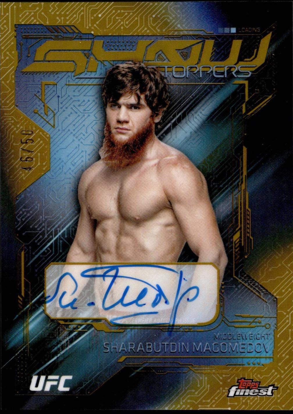 Shara Magomedov 2025 Topps Finest UFC Showstopper Autographs #SSA-SM Gold Refractor