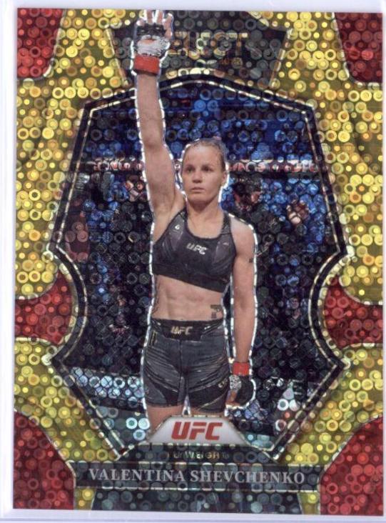 Valentina Shevchenko 2023 Panini Select UFC Premier Level #113 Gold Disco