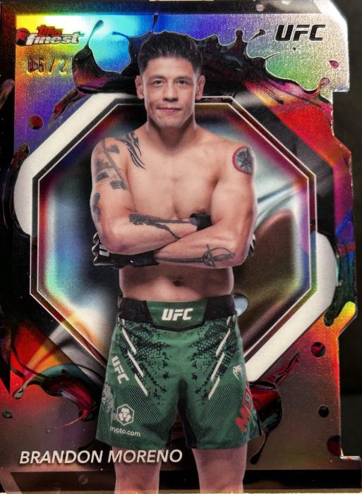Brandon Moreno 2024 Topps Finest UFC Base Rare #255 Die-Cut Refractor