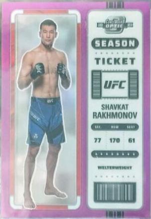 Shavkat Rakhmonov 2023 Panini Chronicles UFC Base Contenders Optic Season Ticket #367 Purple