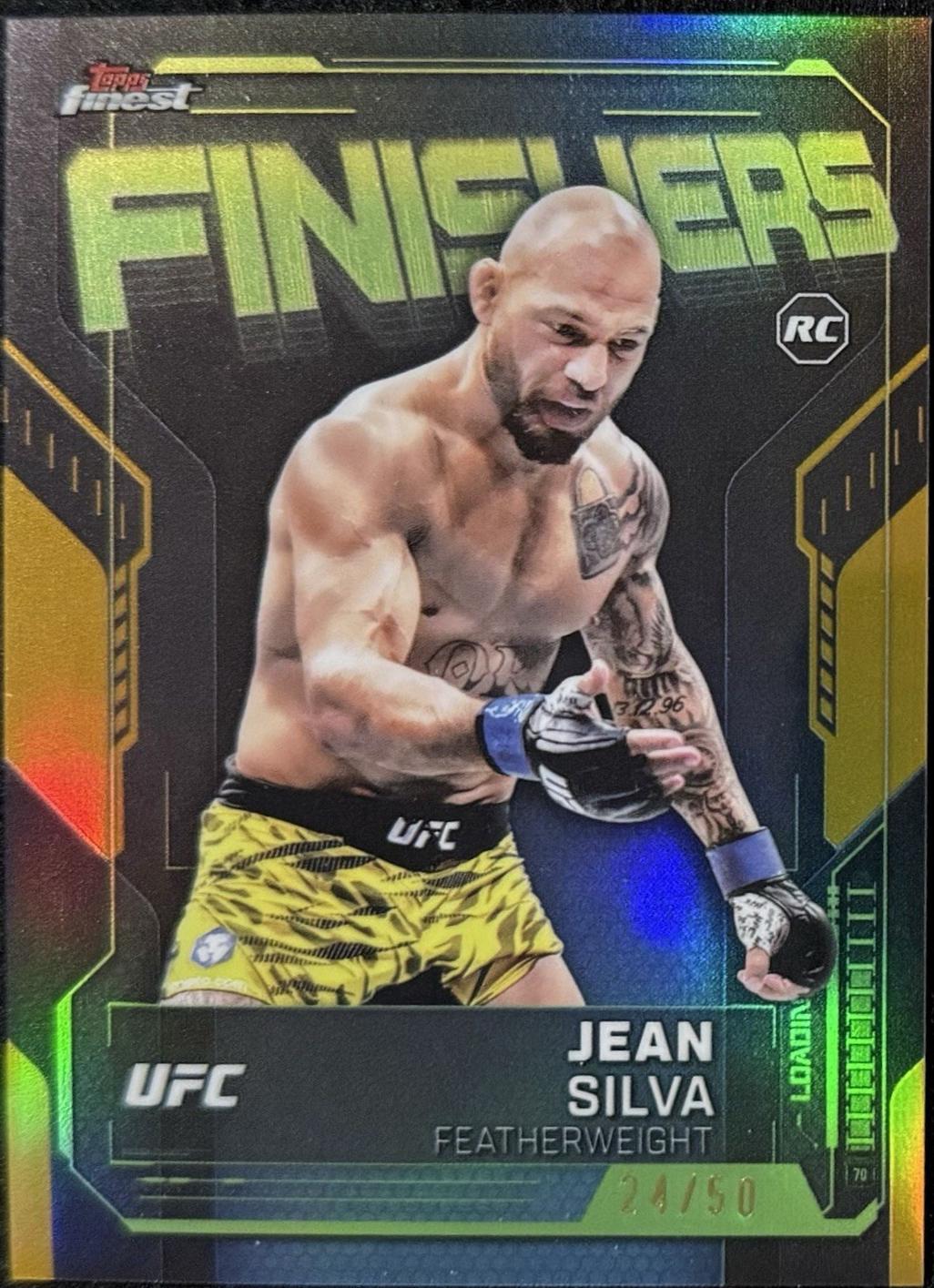 Jean Silva 2025 Topps Finest UFC Finishers #FN-9 Gold Refractor