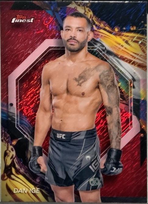 Dan Ige 2024 Topps Finest UFC Base Uncommon #135 Red Shimmer Refractor