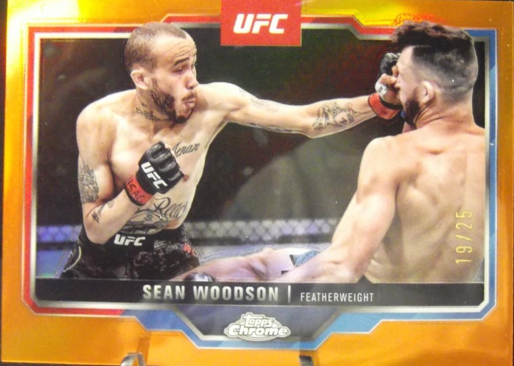 Sean Woodson 2025 Topps Chrome UFC Base #87 Orange Refractor