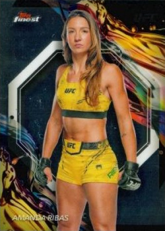Amanda Ribas 2024 Topps Finest UFC Base Uncommon #144 Superfractor