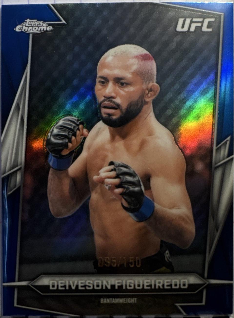 Deiveson Figueiredo 2026 Topps Chrome UFC Base #89 Blue Refractor