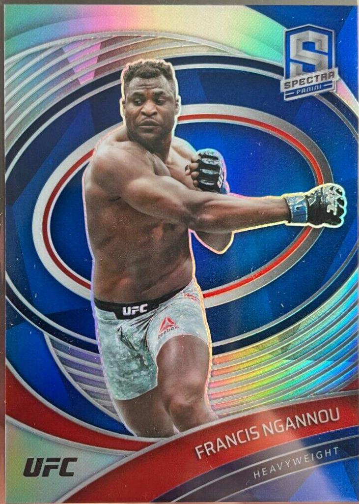 Francis Ngannou 2021 Panini Chronicles UFC Base Spectra #289 Blue