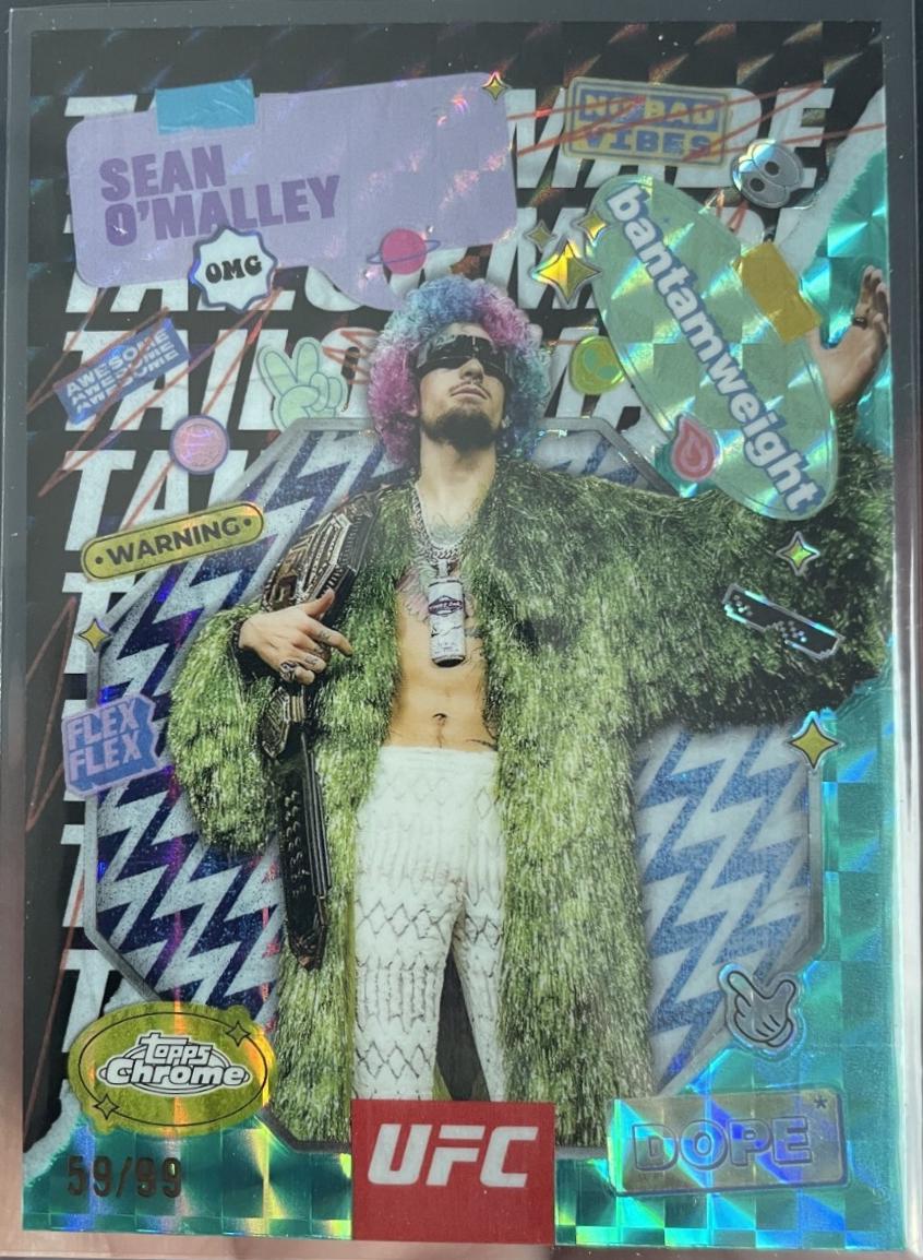 Sean O'Malley 2025 Topps Chrome UFC Tailor Made #TRM-9 Geometric Purple Refractor