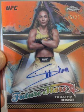 Tabatha Ricci 2024 Topps Chrome UFC Future Stars Autographs #FSA-TRI Orange Refractor