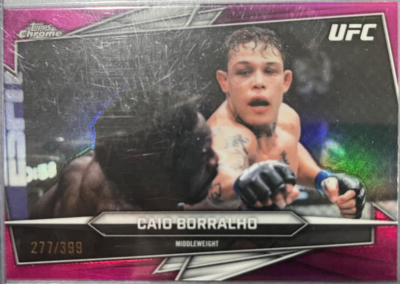 Caio Borralho 2026 Topps Chrome UFC Base #76 Magenta Refractor