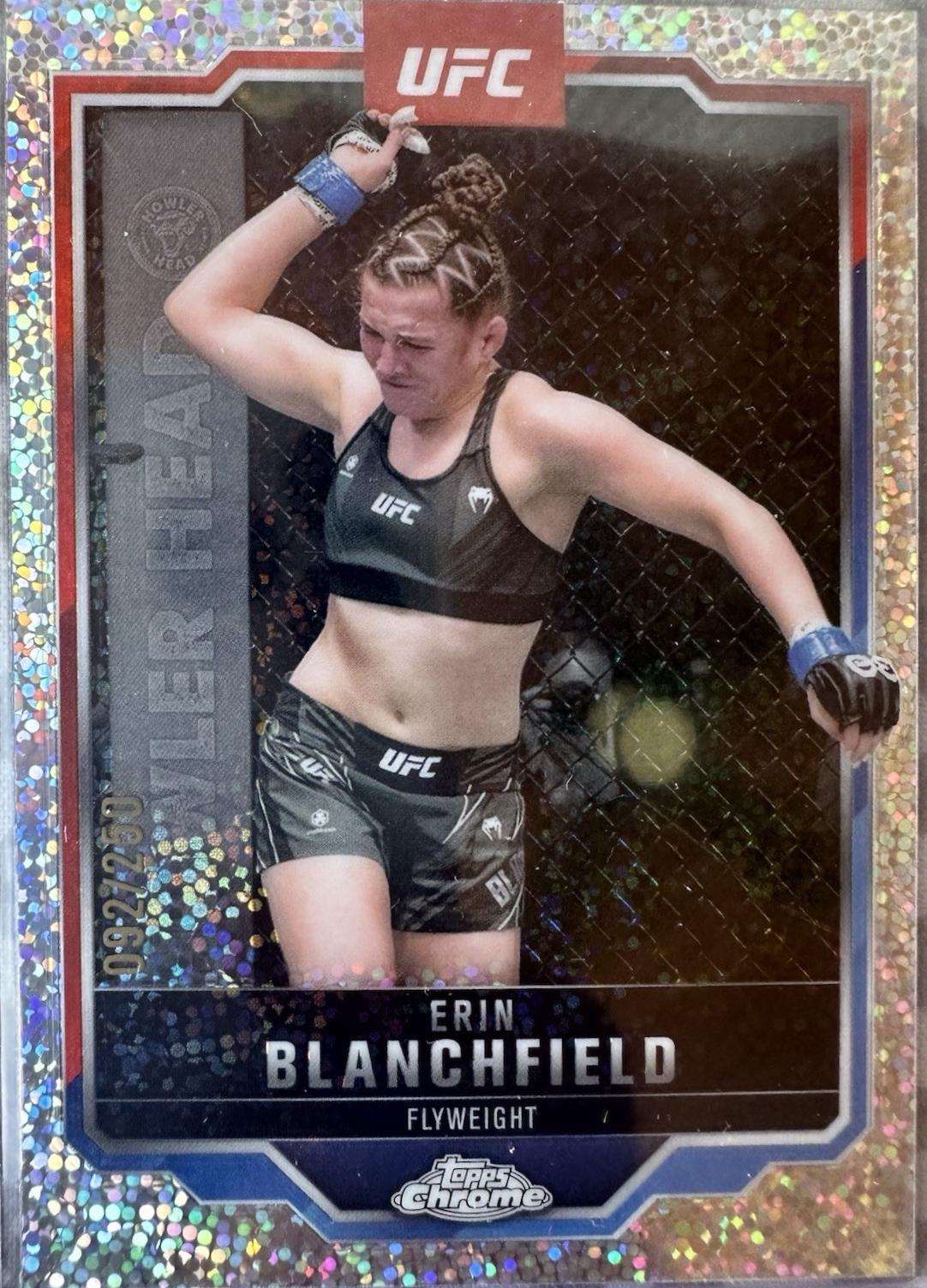 Erin Blanchfield 2025 Topps Chrome UFC Base #97 Speckle Refractor