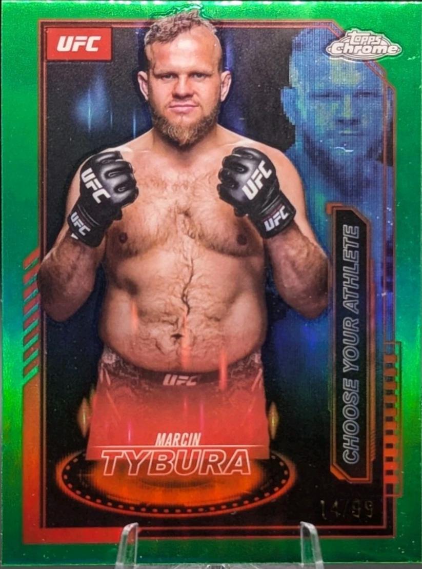 Marcin Tybura 2025 Topps Chrome UFC Mission Control #MCL-18 Green Refractor