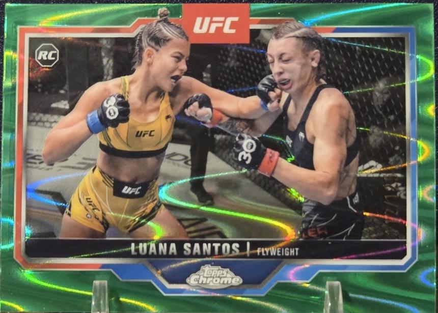 Luana Santos 2025 Topps Chrome UFC Base #103 Green Wave