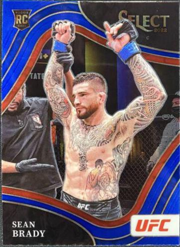 Sean Brady 2022 Panini Select UFC Octagonside #254 Blue Prizm