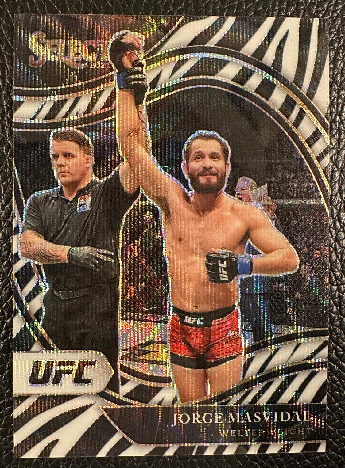 Jorge Masvidal 2021 Panini Select UFC Octagonside #215 Zebra