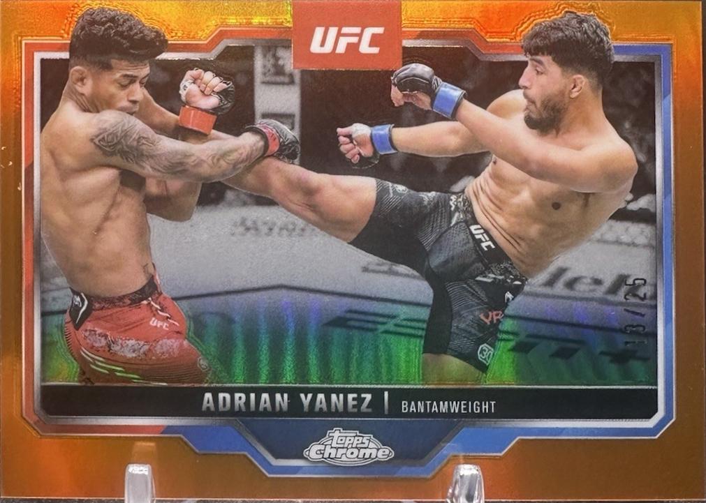 Adrian Yanez 2025 Topps Chrome UFC Base #71 Orange Refractor