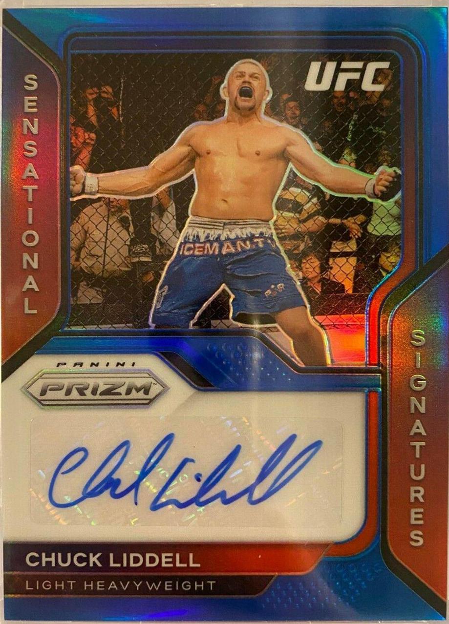 Chuck Liddell 2021 Panini Prizm UFC Sensational Signatures #15 Blue